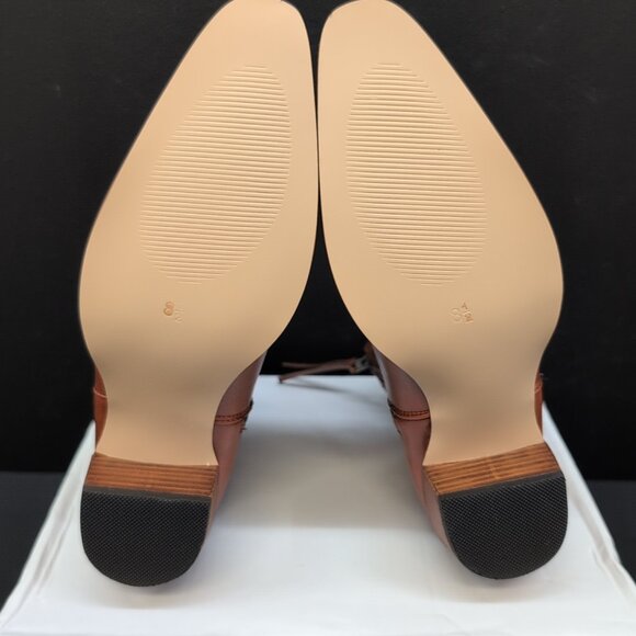 Funny She Jill Embroidered Pointed Toe Zipper Women's Cowboy Boots US 8.5 Brown - Picture 8 of 12